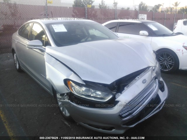 3FA6P0LU8GR389345 - 2016 FORD FUSION SE HYBRID SILVER photo 1