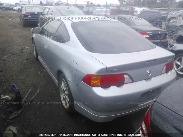 JH4DC53092C005019 - 2002 ACURA RSX TYPE-S SILVER photo 3