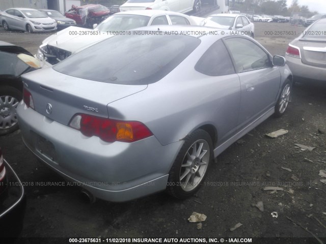 JH4DC53092C005019 - 2002 ACURA RSX TYPE-S SILVER photo 4