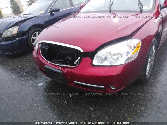 1G4HE57Y97U166318 - 2007 BUICK LUCERNE CXS RED photo 6