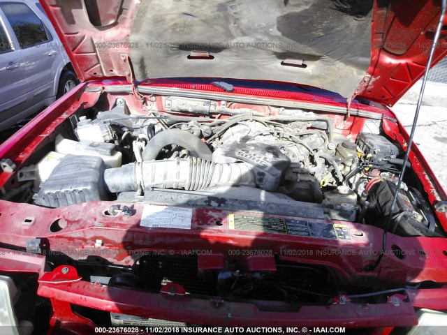 1FTZR45E86PA78597 - 2006 FORD RANGER SUPER CAB RED photo 10