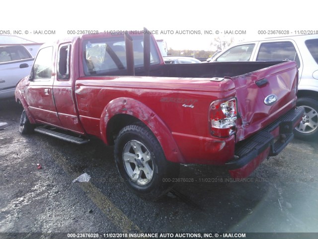 1FTZR45E86PA78597 - 2006 FORD RANGER SUPER CAB RED photo 3