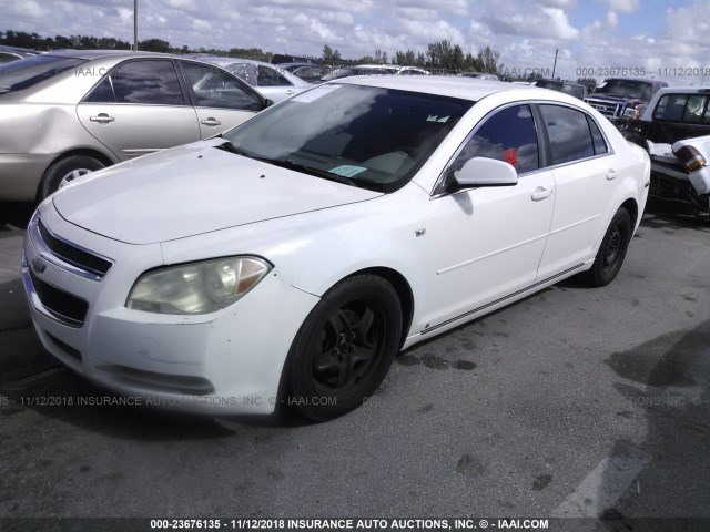 1G1ZH57B88F204535 - 2008 CHEVROLET MALIBU 1LT WHITE photo 2