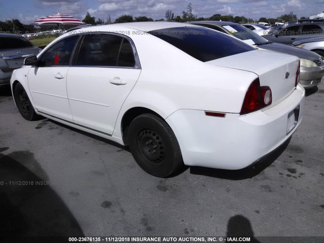 1G1ZH57B88F204535 - 2008 CHEVROLET MALIBU 1LT WHITE photo 3