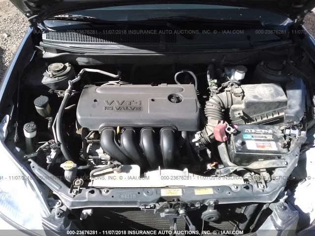 2T1KR30E65C411539 - 2005 TOYOTA COROLLA MATRIX XR GRAY photo 10