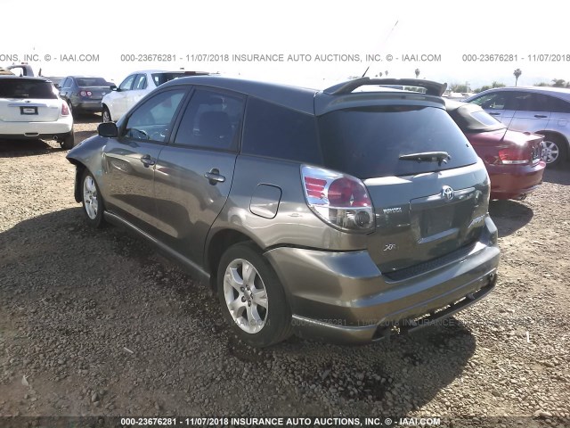 2T1KR30E65C411539 - 2005 TOYOTA COROLLA MATRIX XR GRAY photo 3