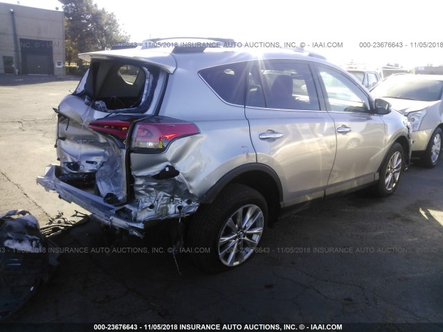 2T3DFREV9HW641387 - 2017 TOYOTA RAV4 LIMITED/SE/PLATINUM SILVER photo 4