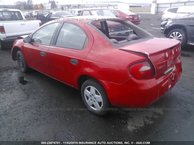 1B3ES26C14D550546 - 2004 DODGE NEON SE RED photo 3