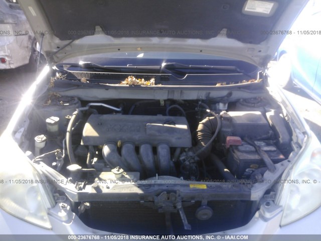 2T1KR32E73C131946 - 2003 TOYOTA COROLLA MATRIX XR SILVER photo 10