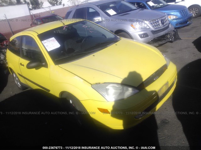 3FAFP31302R219517 - 2002 FORD FOCUS ZX3 YELLOW photo 1