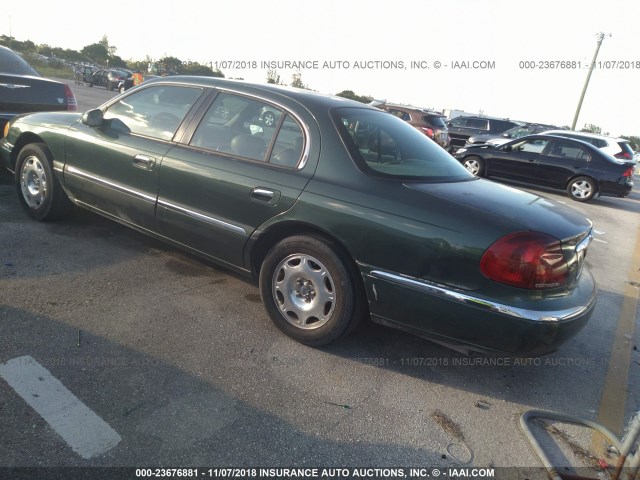 1LNFM97VXWY654109 - 1998 LINCOLN CONTINENTAL  GREEN photo 3