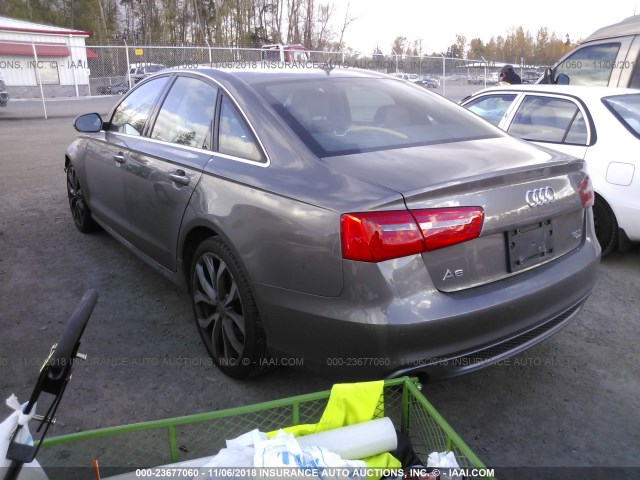 WAUHGAFC7DN074088 - 2013 AUDI A6 PRESTIGE ნაცრისფერი ფოტო 3