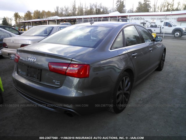 WAUHGAFC7DN074088 - 2013 AUDI A6 PRESTIGE ნაცრისფერი ფოტო 4