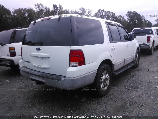 1FMPU16L33LB18536 - 2003 FORD EXPEDITION XLT WHITE photo 4