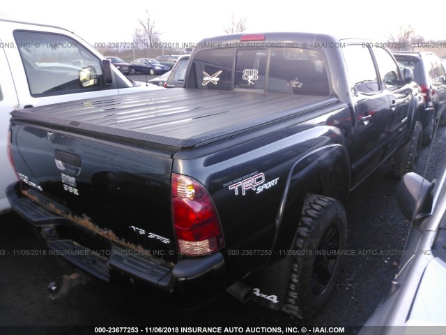 5TELU42N35Z033776 - 2005 TOYOTA TACOMA DOUBLE CAB 黑色 照片 4