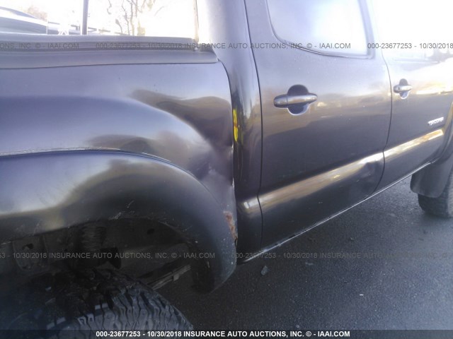 5TELU42N35Z033776 - 2005 TOYOTA TACOMA DOUBLE CAB 黑色 照片 6