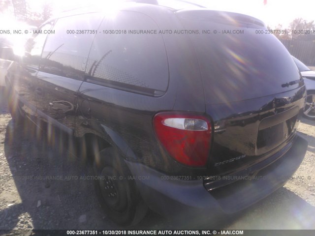 1D4GP25B76B667065 - 2006 DODGE CARAVAN SE BLACK photo 3