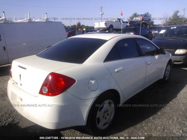 1G2ZF57B684255996 - 2008 PONTIAC G6 VALUE LEADER/BASE WHITE photo 4