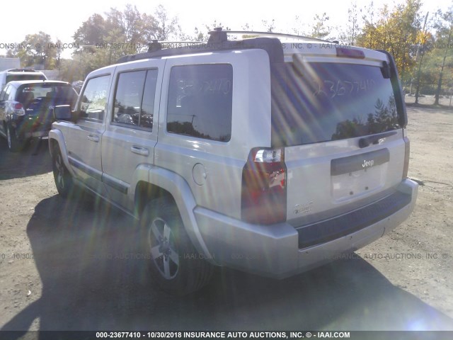 1J8HG48K78C161556 - 2008 JEEP COMMANDER SPORT ნაცრისფერი ფოტო 3