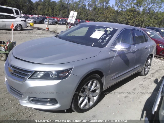 2G1125S35J9147658 - 2018 CHEVROLET IMPALA PREMIER ვერცხლისფერი ფოტო 2