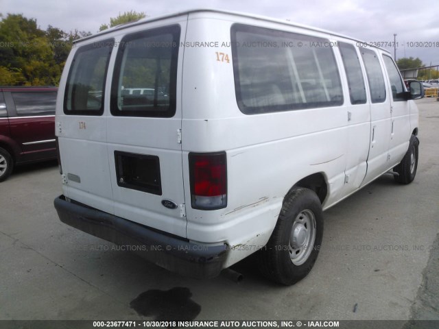 1FMRE11W06DA04385 - 2006 FORD ECONOLINE E150 WAGON WHITE photo 4