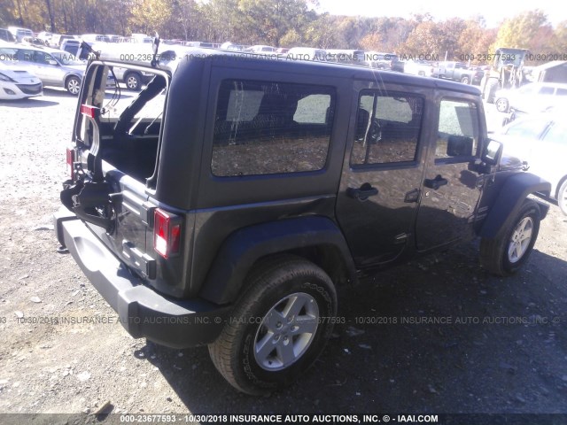 1C4BJWDG8JL894457 - 2018 JEEP WRANGLER UNLIMITE SPORT GRAY photo 4