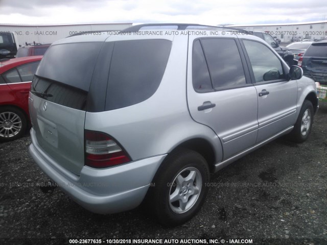 4JGAB54E0YA206308 - 2000 MERCEDES-BENZ ML 320 SILVER photo 4