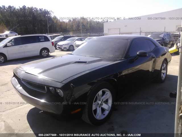 2C3CDYAGXDH510597 - 2013 DODGE CHALLENGER SXT BLACK photo 2