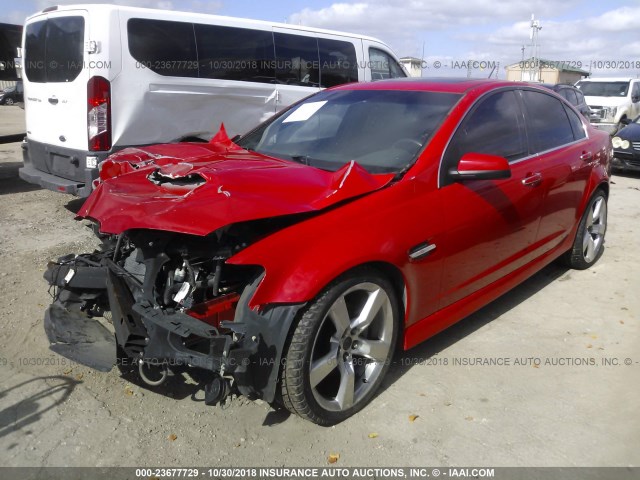 6G2EC57Y18L135902 - 2008 PONTIAC G8 GT RED photo 2