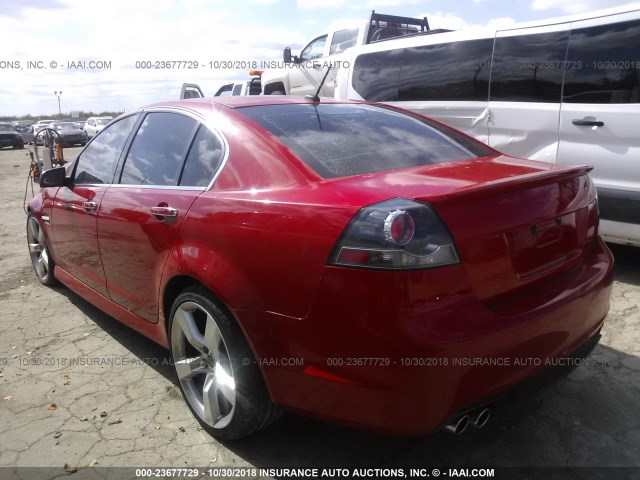 6G2EC57Y18L135902 - 2008 PONTIAC G8 GT RED photo 3