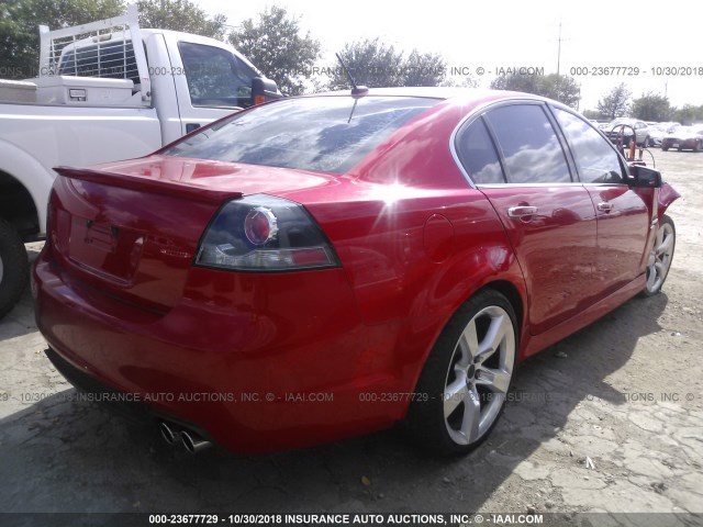 6G2EC57Y18L135902 - 2008 PONTIAC G8 GT RED photo 4