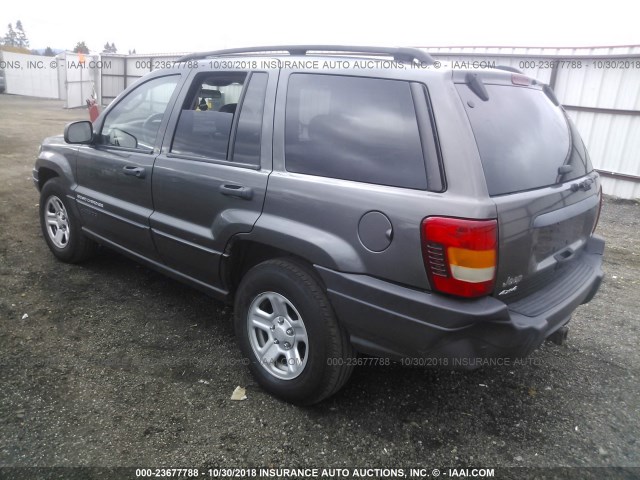 1J4GW48N63C596670 - 2003 JEEP GRAND CHEROKEE LAREDO GRAY photo 3