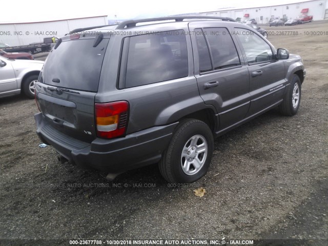 1J4GW48N63C596670 - 2003 JEEP GRAND CHEROKEE LAREDO GRAY photo 4