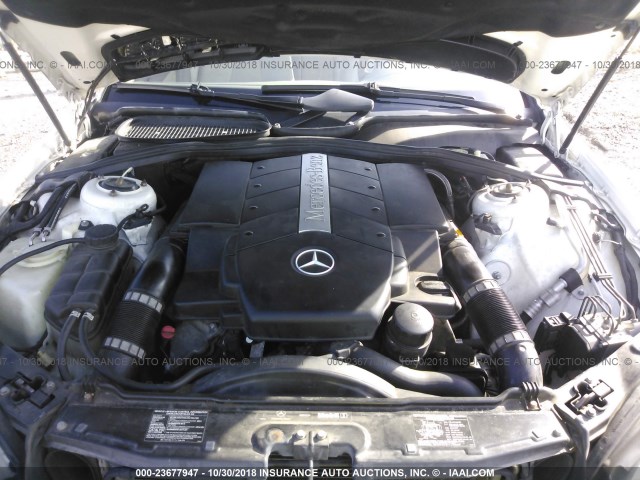 WDBNG83J74A405792 - 2004 MERCEDES-BENZ S 430 4MATIC WHITE photo 10