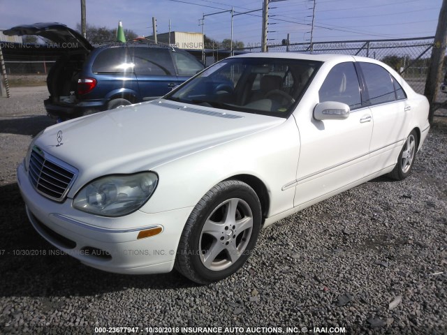 WDBNG83J74A405792 - 2004 MERCEDES-BENZ S 430 4MATIC WHITE photo 2