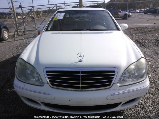 WDBNG83J74A405792 - 2004 MERCEDES-BENZ S 430 4MATIC WHITE photo 6