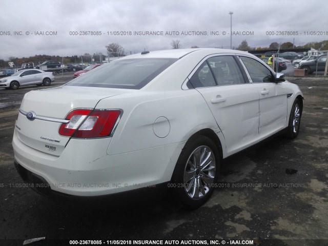 1FAHP2JW1AG105819 - 2010 FORD TAURUS LIMITED WHITE photo 4