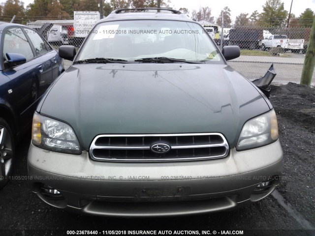 4S3BH665116679461 - 2001 SUBARU LEGACY OUTBACK GREEN photo 6