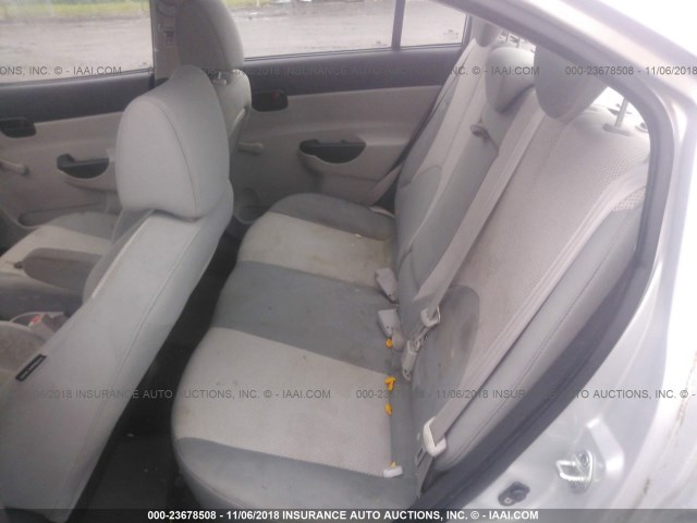 KMHCN4AC8BU610735 - 2011 HYUNDAI ACCENT GLS SILVER photo 8