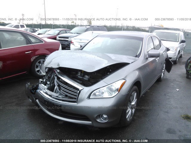 JN1BY1AR7DM603761 - 2013 INFINITI M37 X GRAY photo 2