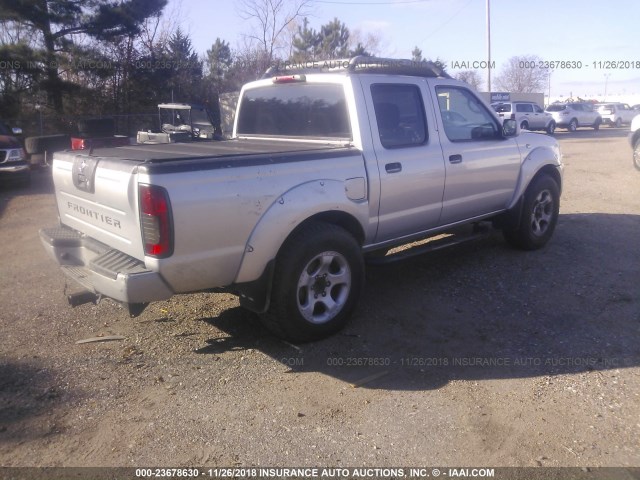 1N6ED27T74C462675 - 2004 NISSAN FRONTIER CREW CAB XE V6 SILVER photo 4