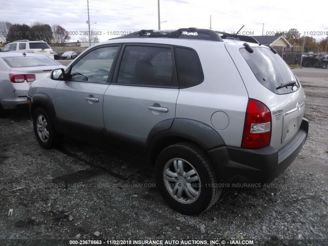 KM8JN12D37U687646 - 2007 HYUNDAI TUCSON SE/LIMITED SILVER photo 3