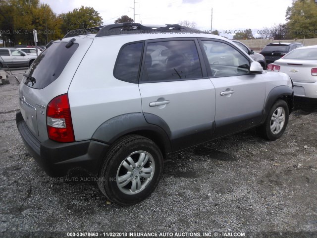 KM8JN12D37U687646 - 2007 HYUNDAI TUCSON SE/LIMITED SILVER photo 4