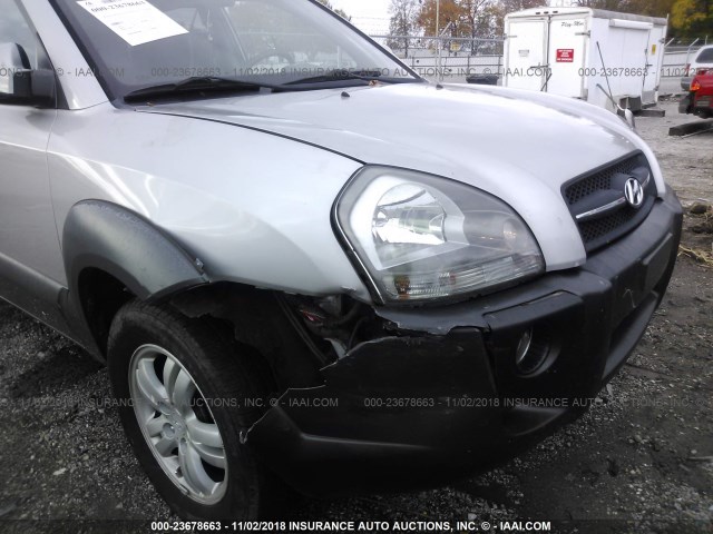 KM8JN12D37U687646 - 2007 HYUNDAI TUCSON SE/LIMITED SILVER photo 6