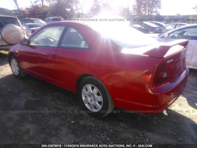 1HGEM22961L098356 - 2001 HONDA CIVIC SI/EX RED photo 3