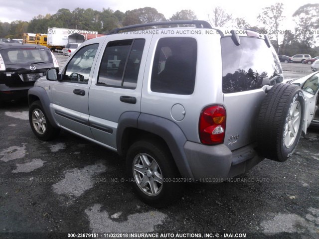 1J4GL48K34W282215 - 2004 JEEP LIBERTY SPORT SILVER photo 3