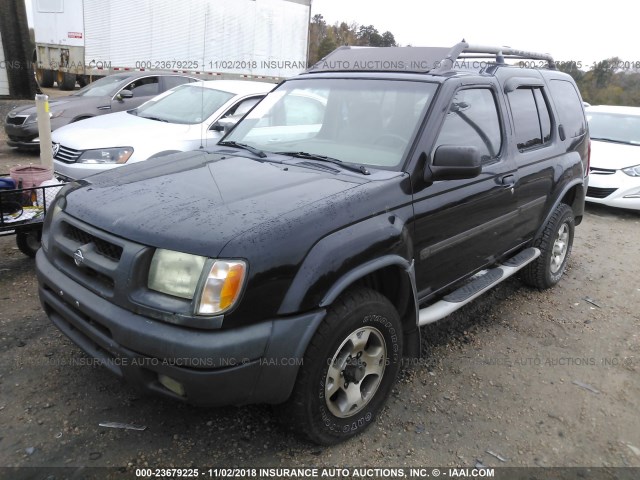 5N1ED28Y5YC607825 - 2000 NISSAN XTERRA XE/SE BLACK photo 2