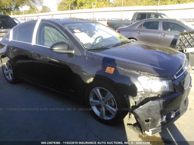 1G1PE5SB4E7429760 - 2014 CHEVROLET CRUZE LT BLACK photo 1