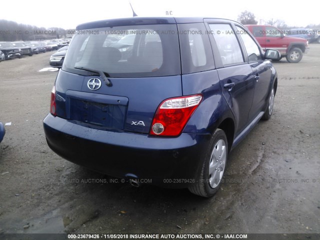 JTKKT624560171377 - 2006 TOYOTA SCION XA BLUE photo 4