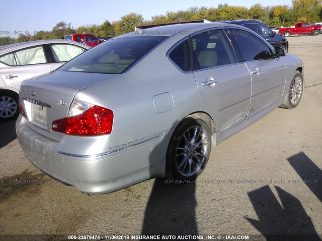 JNKAY01EX8M603046 - 2008 INFINITI M35 SPORT SILVER photo 4